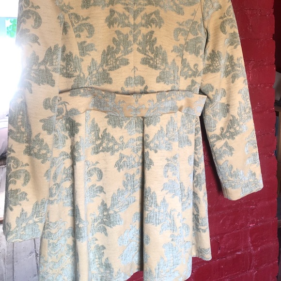 Ochre (mustard yellow) and green - embroidered carpet bag jacket - Picture 3 of 4